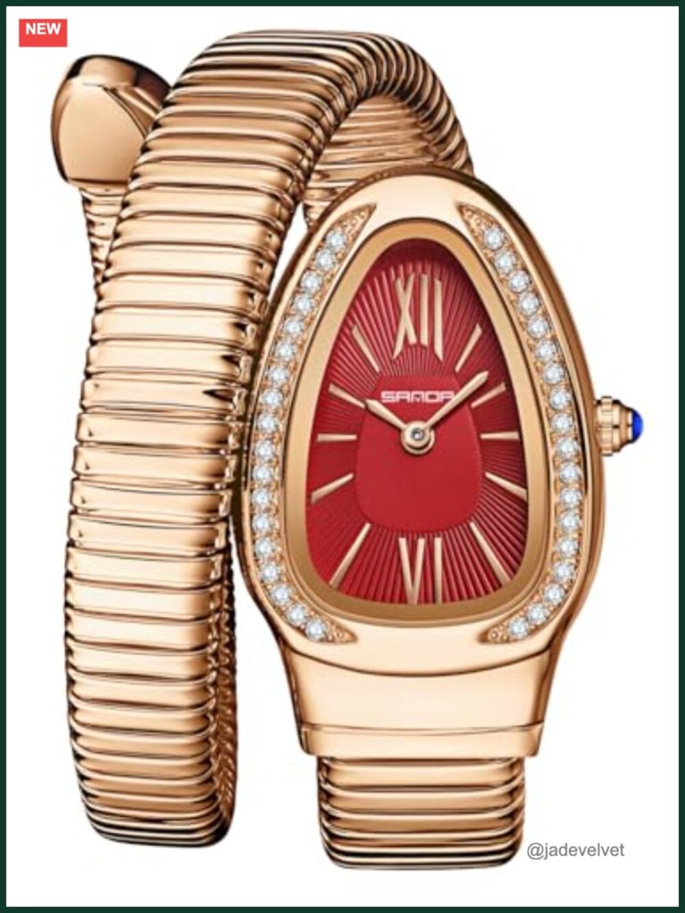 Snake Bracelet Watch Women Quartz Bangle Wristwatch Cuff Dress